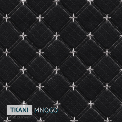 Фото ткани велюра “1915-24В” (ромб черный)
