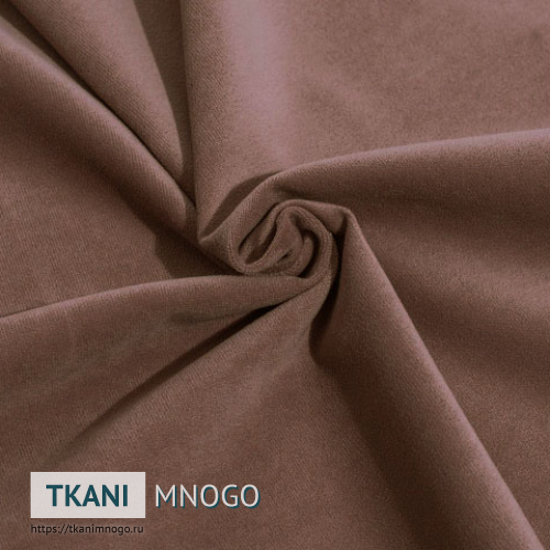 Фото обивки велюра “21” (однотонный коричневый)