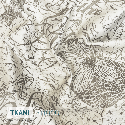 Фото фактуры велюра RJB “RJB17-1” (цветы белый)