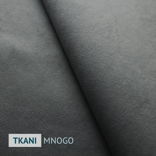 Фото обивки велюра “RS-16” (однотонный серый)