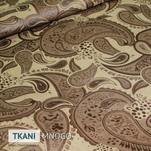 Фото текстиля Арбореал 676-2 артикул - бежевый огурцы. Производитель Китай. Замша - фактура.