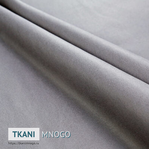 Фото материала 88(арт.) - серый однотонный. Производитель Китай. Замша - внешний вид.